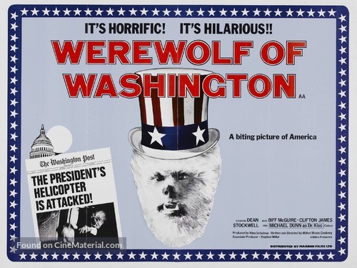The Werewolf of Washington - British Movie Poster