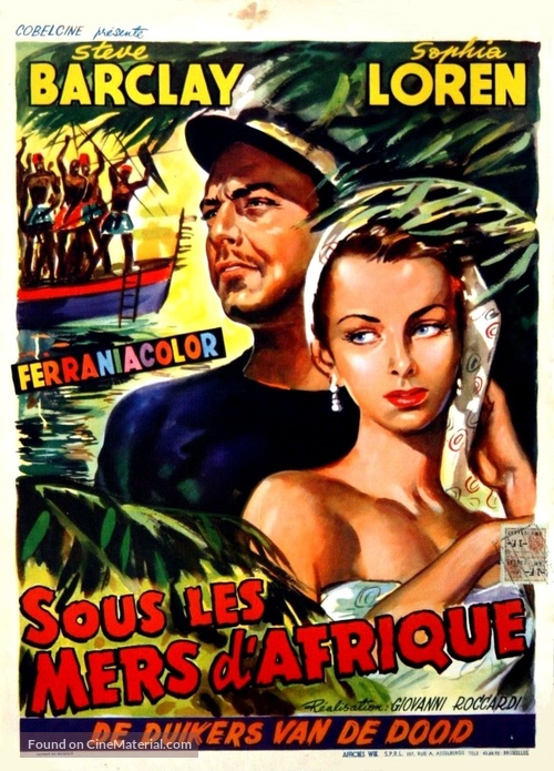 Africa sotto i mari - Belgian Movie Poster