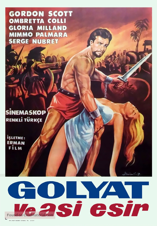 Goliath e la schiava ribelle - Turkish Movie Poster