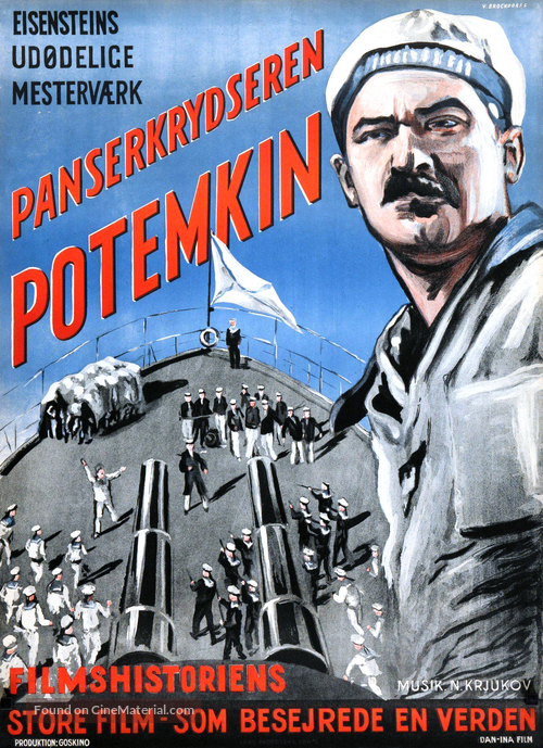 Bronenosets Potyomkin - Danish Movie Poster