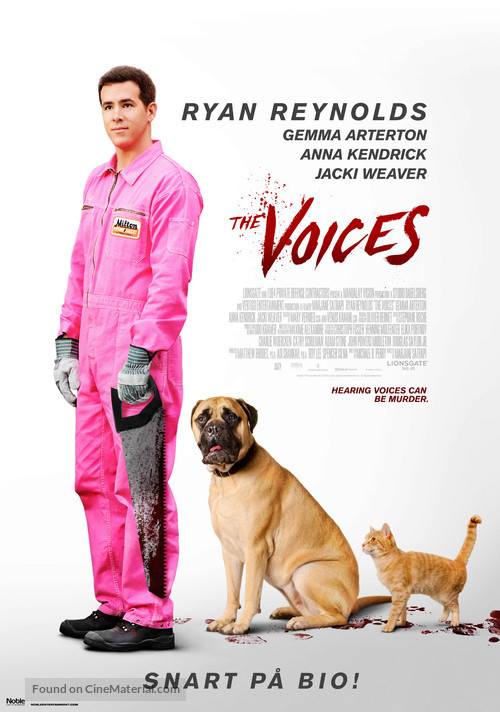 The Voices - Swedish Movie Poster