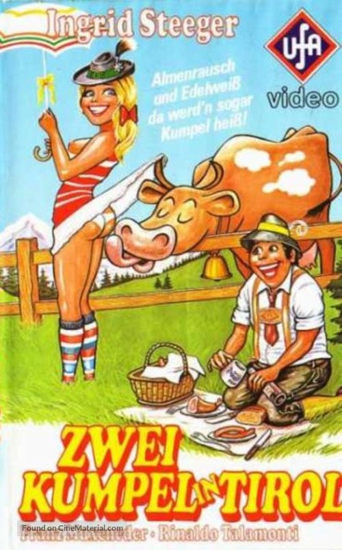 Zwei Kumpel in Tirol - German VHS movie cover