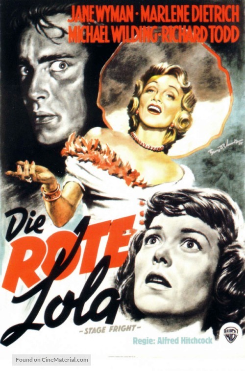 Stage Fright - German Movie Poster