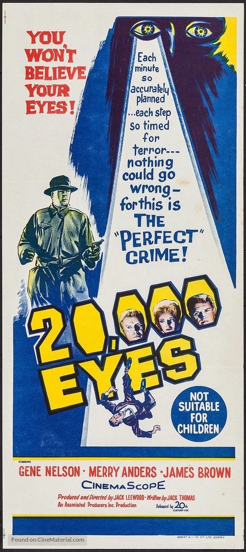 20,000 Eyes - Australian Movie Poster