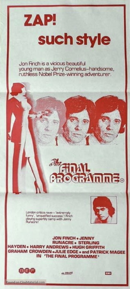 The Final Programme - Australian Movie Poster