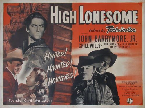 High Lonesome - British Movie Poster