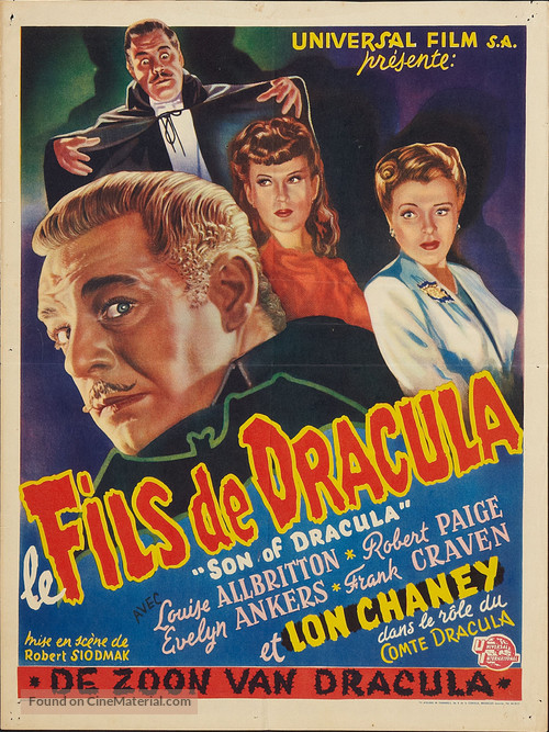 Son of Dracula - Belgian Theatrical movie poster