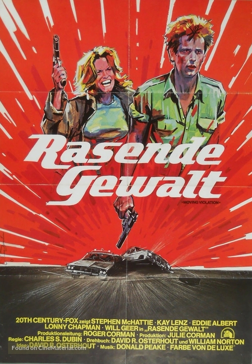 Moving Violation - German Movie Poster