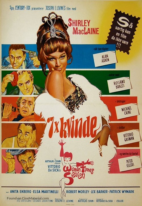 Woman Times Seven - Danish Movie Poster