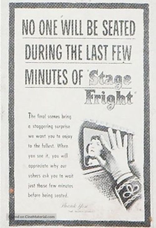 Stage Fright - poster