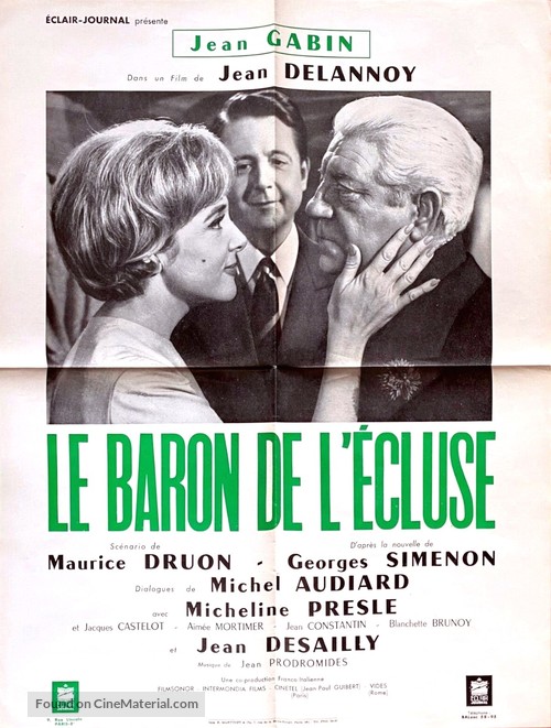 Le baron de l&#039;&eacute;cluse - French Movie Poster