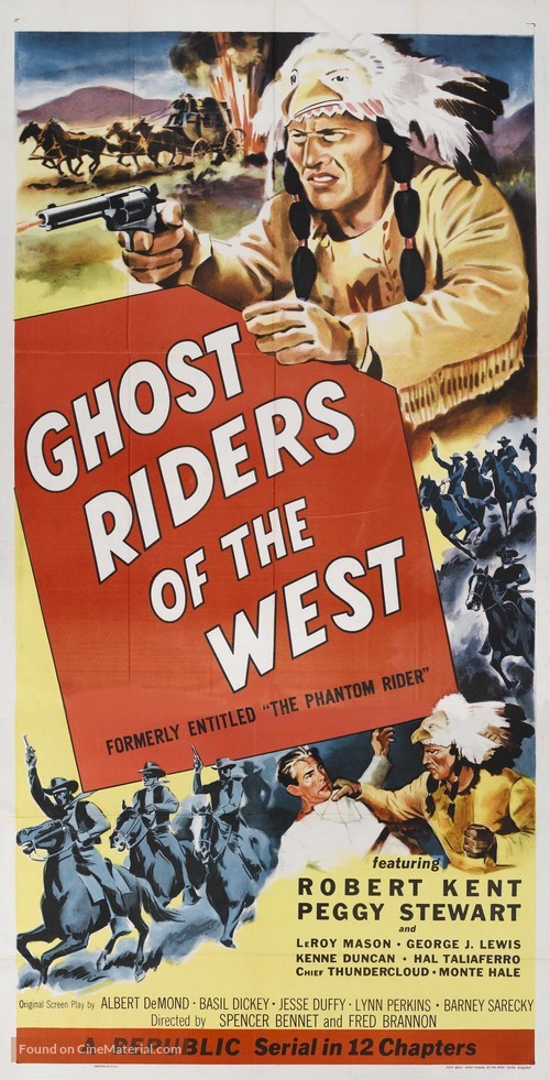 The Phantom Rider - Re-release movie poster