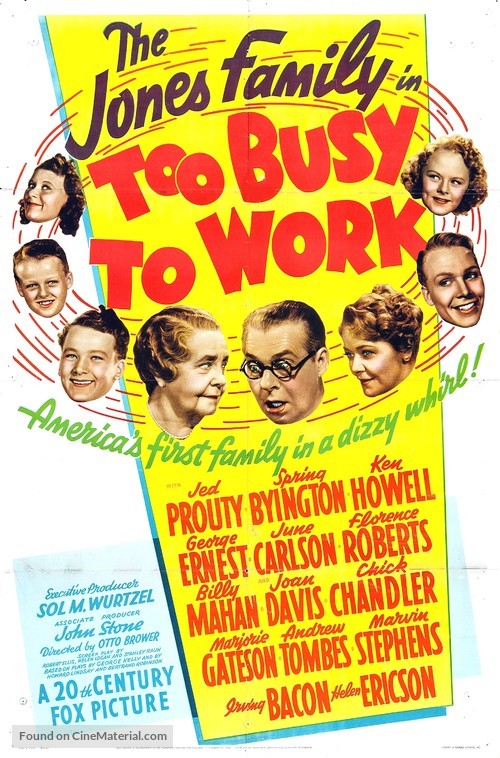 Too Busy to Work - Movie Poster