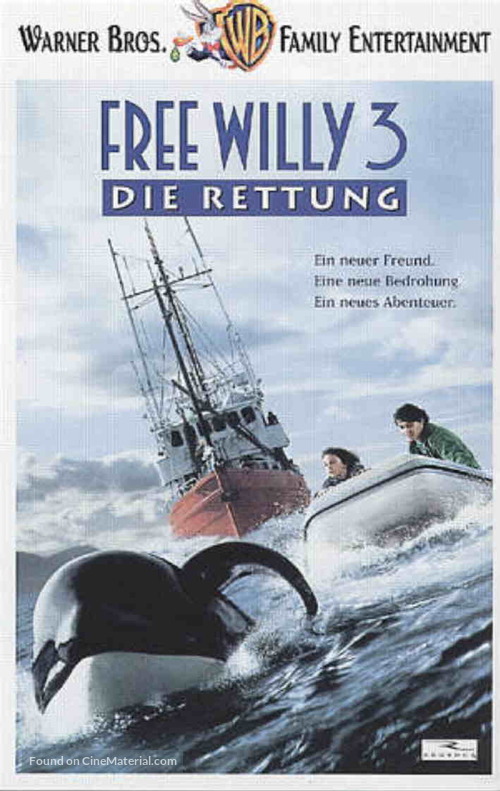 Free Willy 3: The Rescue - German VHS movie cover