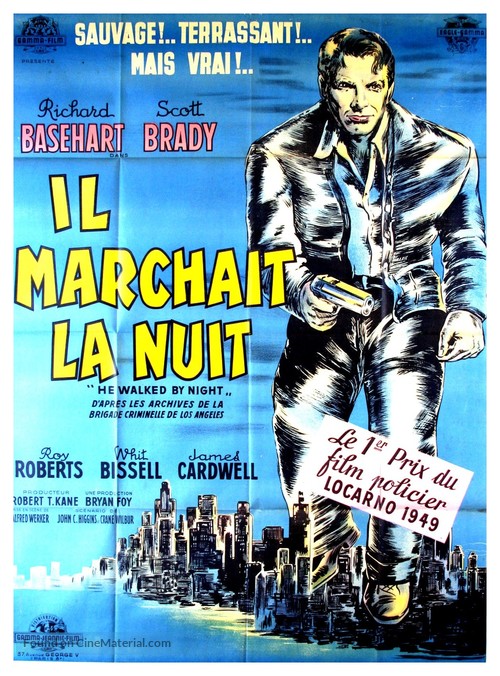 He Walked by Night - French Movie Poster