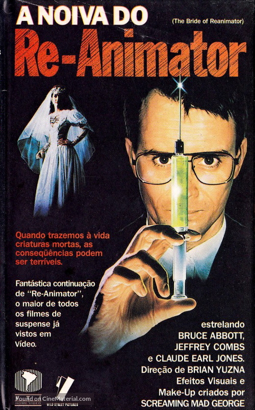 Bride of Re-Animator - Brazilian VHS movie cover