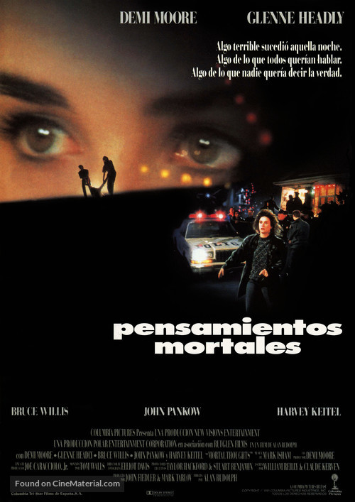 Mortal Thoughts - Spanish Movie Poster