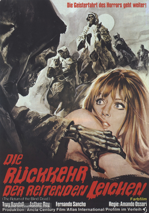 El ataque de los muertos sin ojos - German Movie Poster