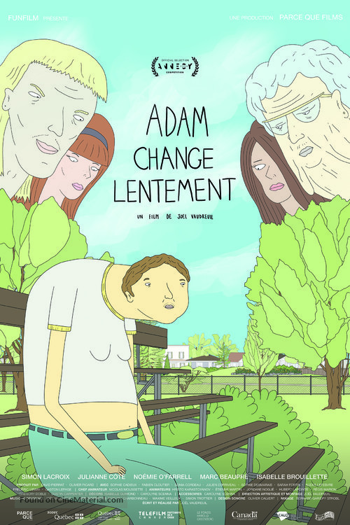 Adam change lentement - Canadian Movie Poster