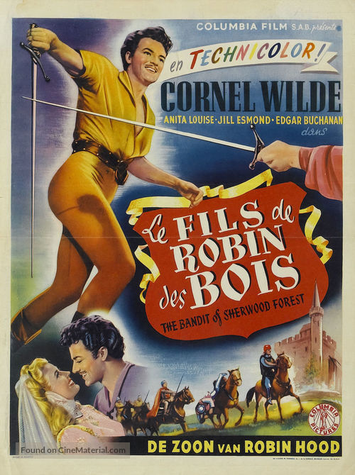 The Bandit of Sherwood Forest - Belgian Movie Poster