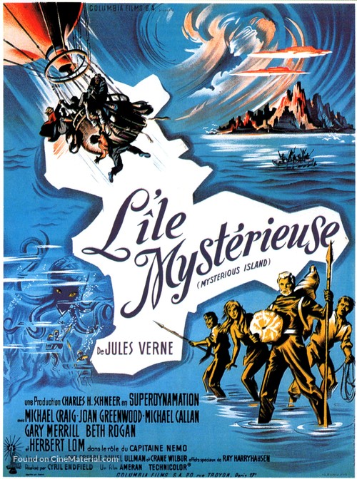 Mysterious Island - French Movie Poster