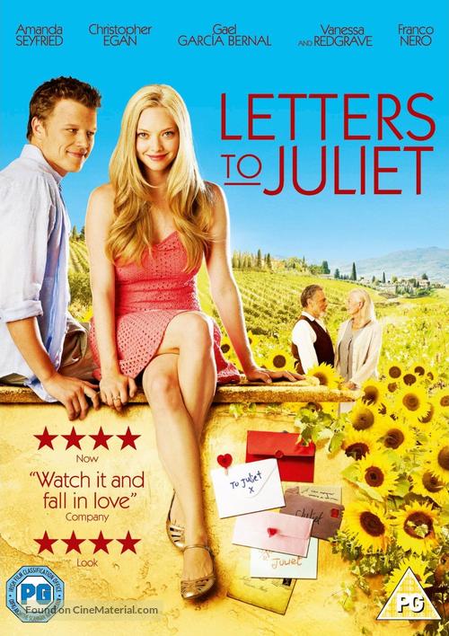 Letters to Juliet - British DVD movie cover