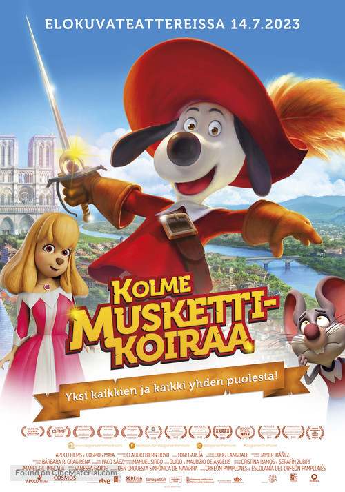 D&#039;Artac&aacute;n y los tres Mosqueperros - Finnish Movie Poster