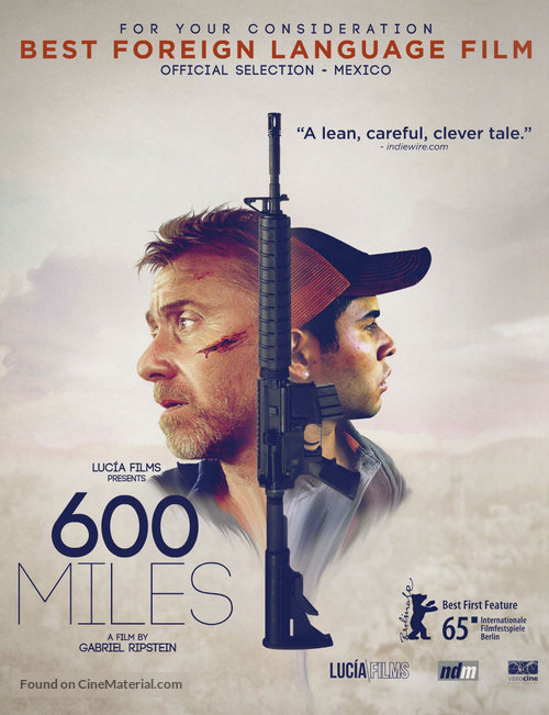 600 Millas - For your consideration movie poster