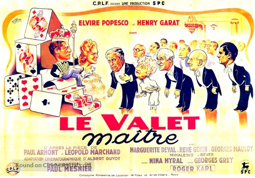 Le valet ma&icirc;tre - French Movie Poster