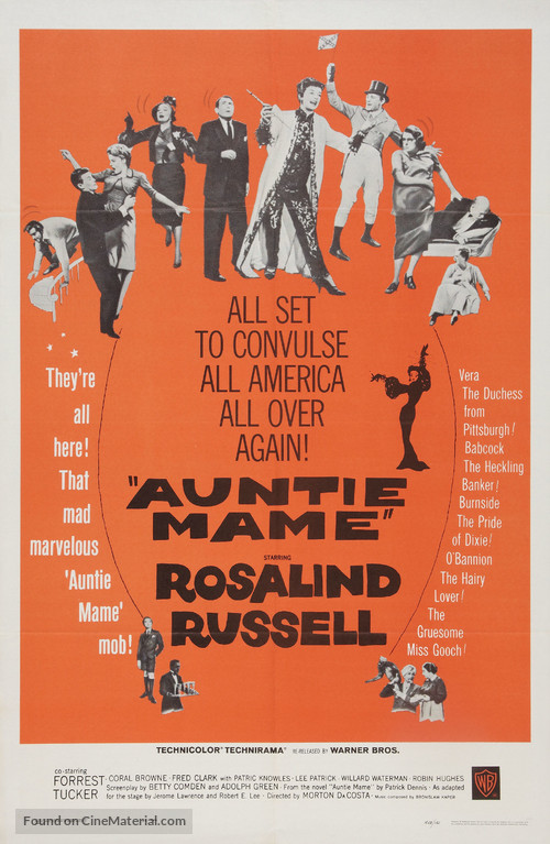 Auntie Mame - Re-release movie poster