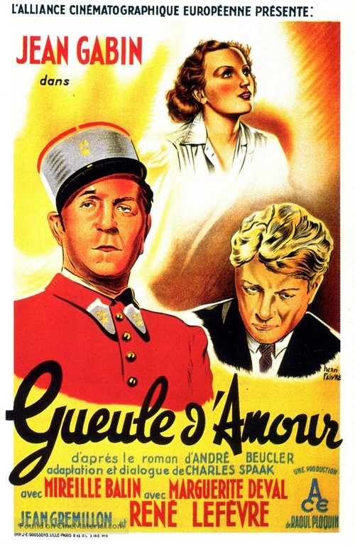 Gueule d&#039;amour - French Movie Poster