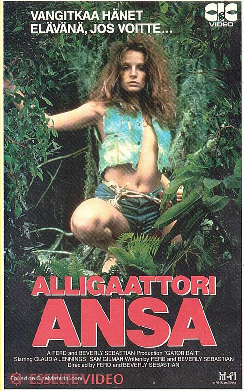 &#039;Gator Bait - Finnish VHS movie cover