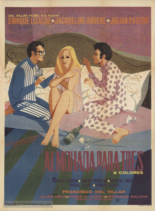 Almohada para tres - Mexican Movie Poster