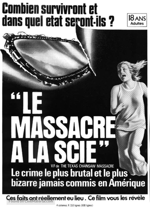 The Texas Chain Saw Massacre - Canadian Movie Poster