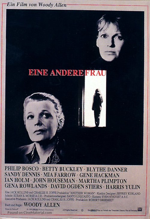 Another Woman - German Movie Poster