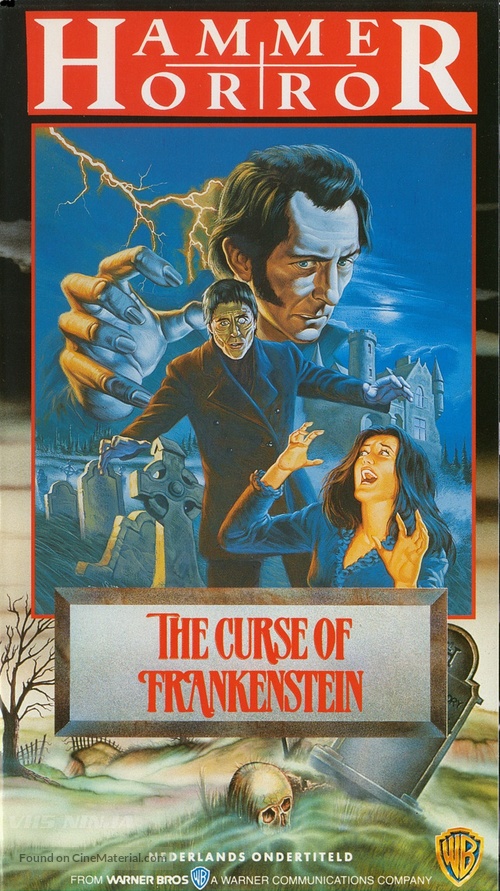 The Curse of Frankenstein - Dutch VHS movie cover