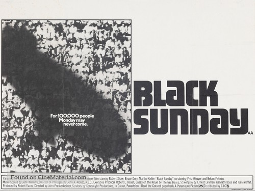 Black Sunday - British Movie Poster