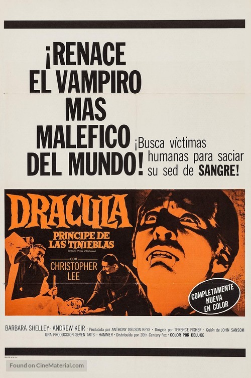 Dracula: Prince of Darkness - Spanish Movie Poster