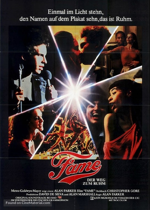 Fame - German Movie Poster