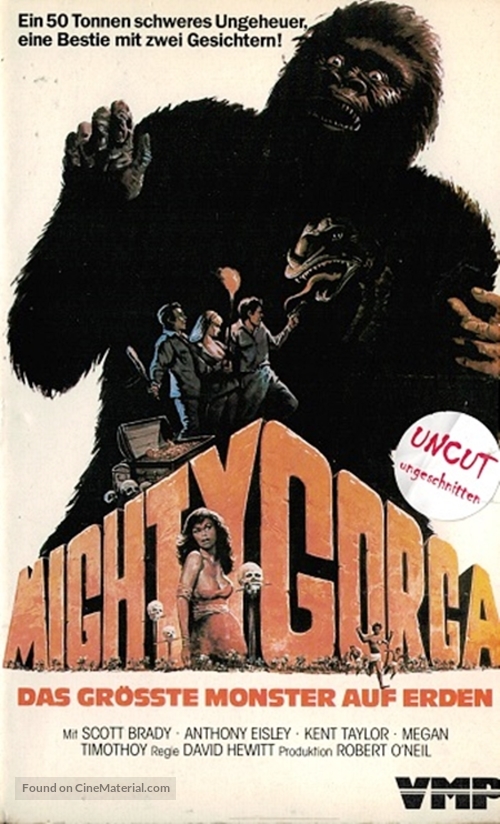 The Mighty Gorga - German VHS movie cover