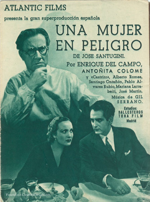 Mujer en peligro, Una - Spanish Movie Poster