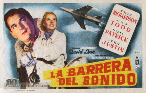 The Sound Barrier - Spanish Movie Poster