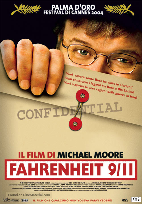 Fahrenheit 9/11 - Italian Movie Poster