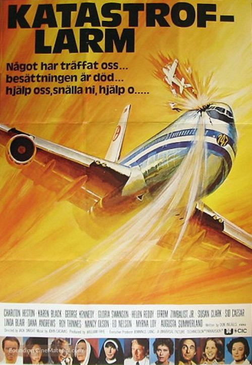 Airport 1975 - Swedish Movie Poster