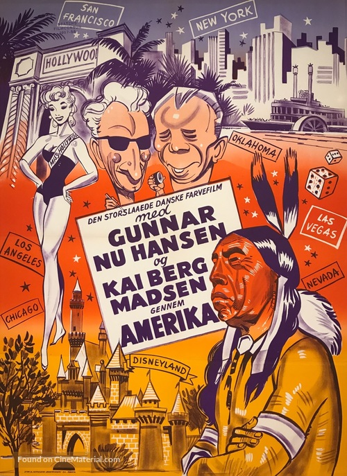Med Gunnar Nu-Hansen og Kai Berg Madsen gennem Amerika - Danish Movie Poster