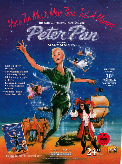 Peter Pan - Video release movie poster