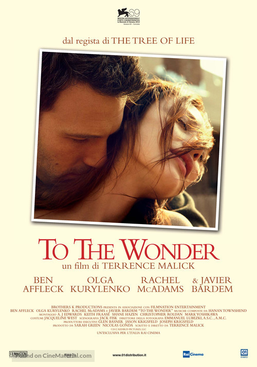 To the Wonder - Italian Movie Poster