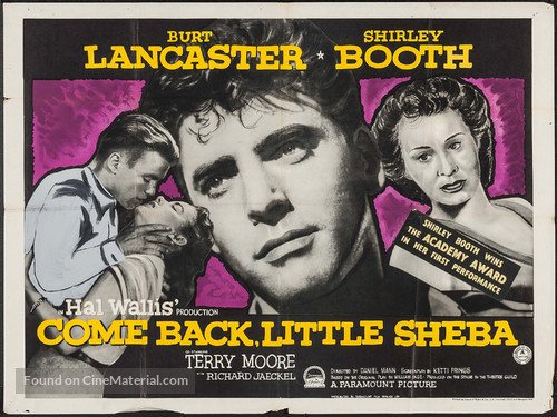 Come Back, Little Sheba - British Movie Poster