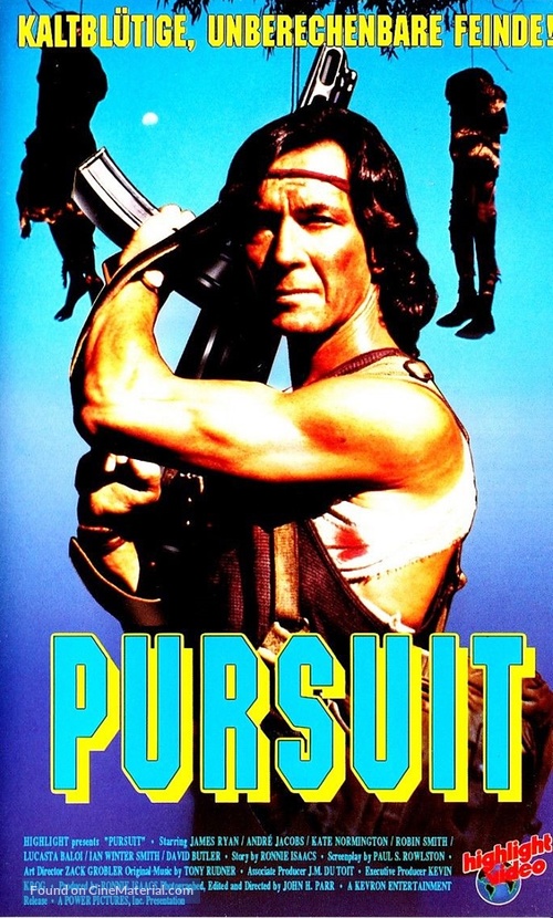 Pursuit - German VHS movie cover