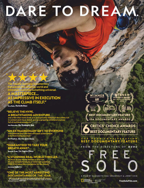 Free Solo - For your consideration movie poster